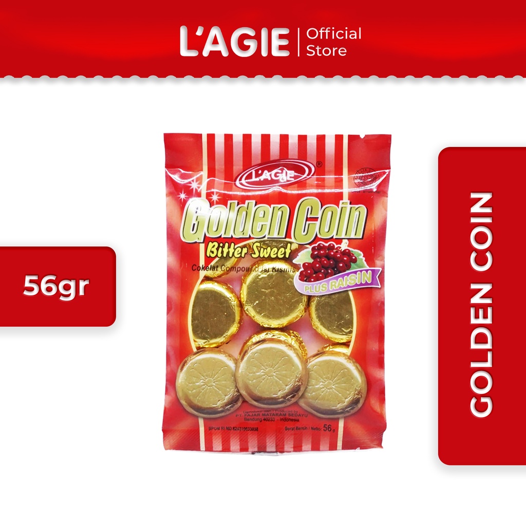 

Lagie Golden Coin Kismis Coklat Kemasan Bungkus 56gr