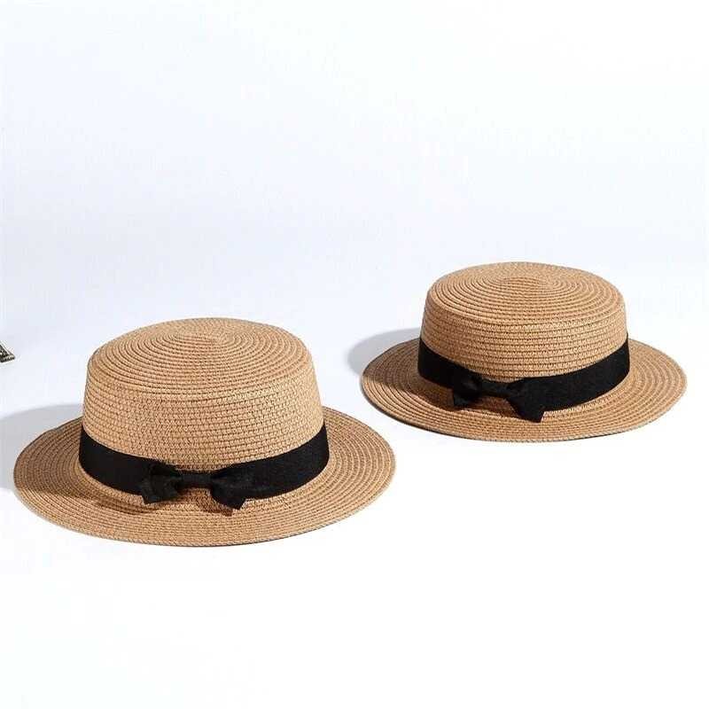 GS8pro Boater hat pork pie hat topi pantai dewasa | Topi Boather Hat DEWASA / Topi bulat dewasa / topi pantai bulat Jiangxihuitian Topi Pantai Panama Summer Sun Beach Straw Hat CW48