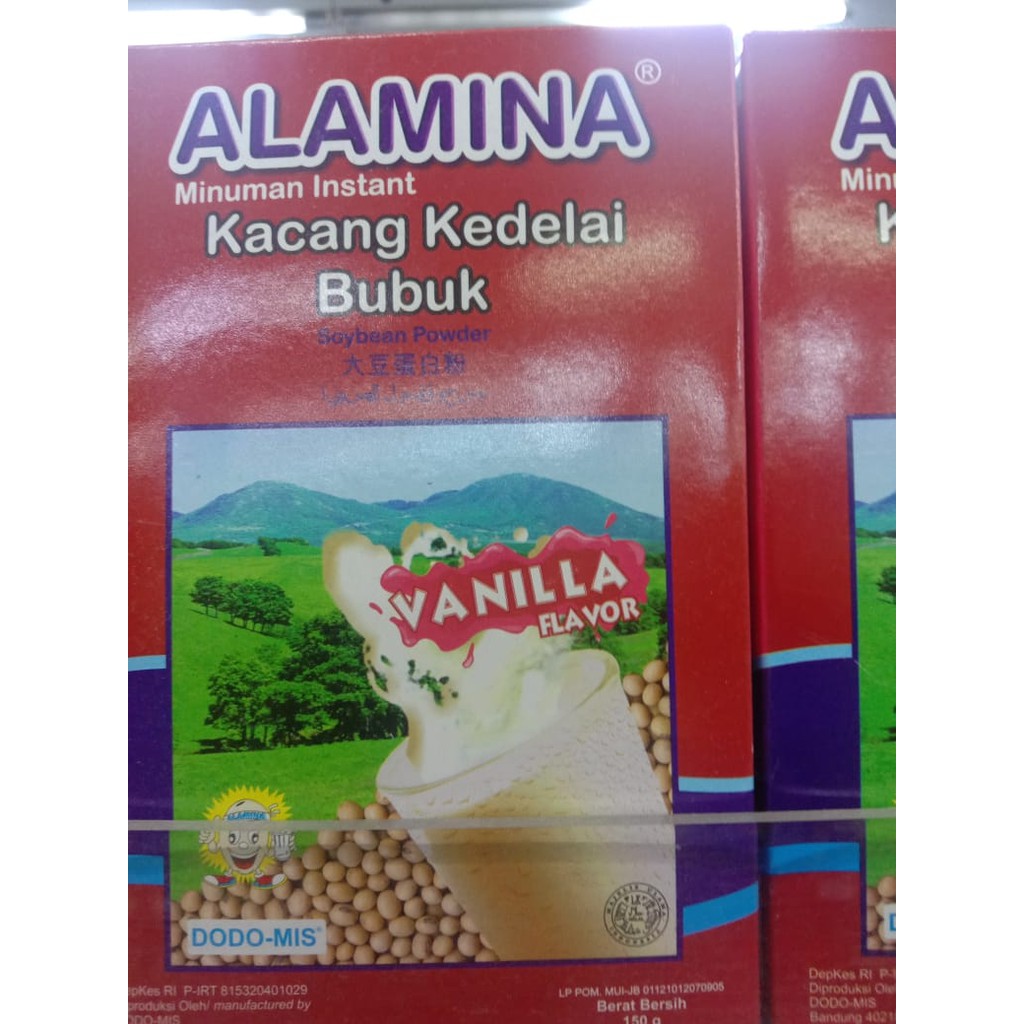Alamina Susu Kacang Kedelai Rasa Vanila 150 gr