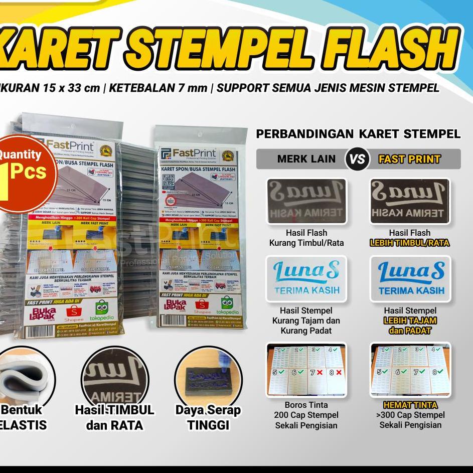 

Karet Spon/Busa Stempel Flash Warna 15 x 33 CM 시