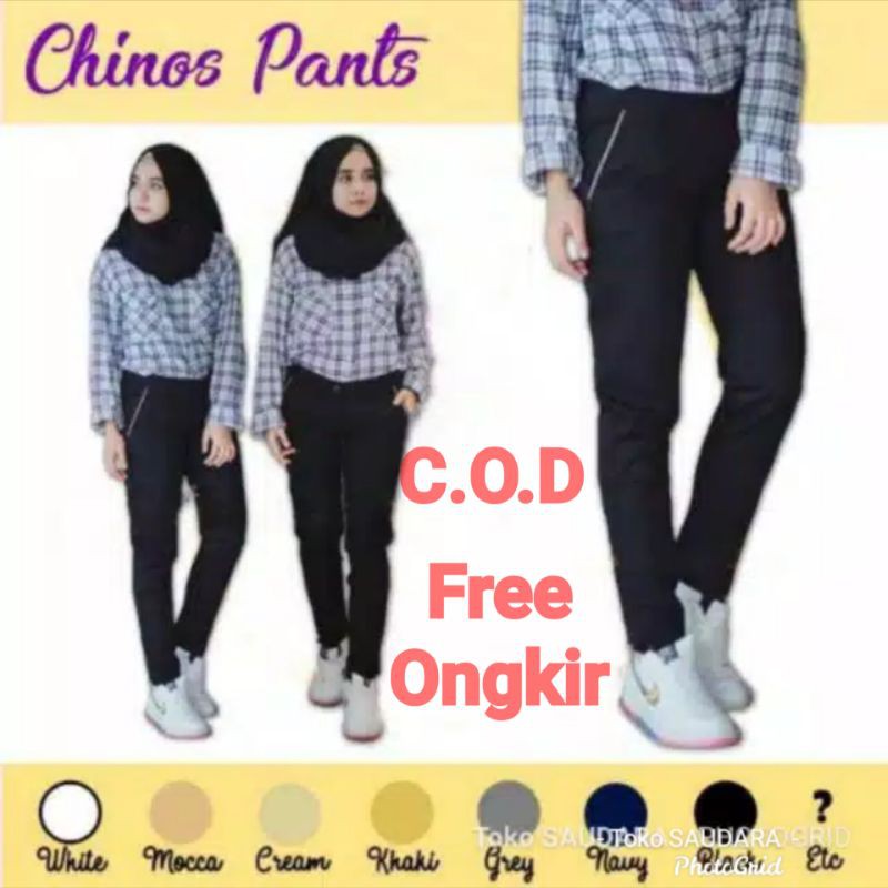 Celana formal wanita chinos pants