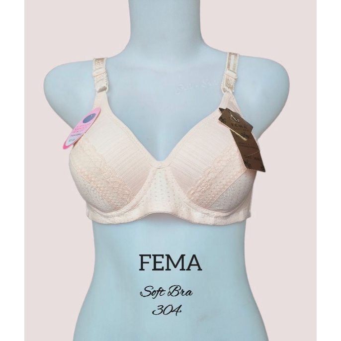 BH FEMA CUP BESAR PENGAIT TIGA TANPA KAWAT || FEMA SOFT BRA