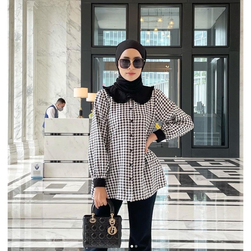 HOUNDSTOOTH BLOUSE & ANNE BLOUSE BY VANILLA