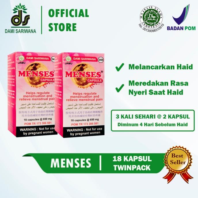 

Menses 18 Kapsul Melancarkan & Meredakan Nyeri Haid [Twinpack] Original