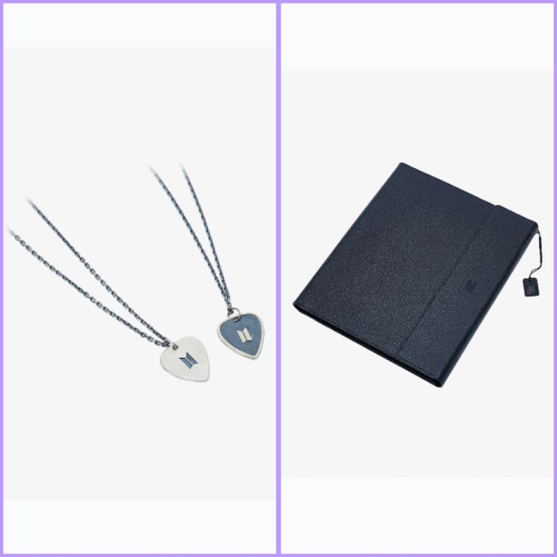 (PO BACA DESKRIPSI) Artist Made Collection Suga Guitar Pick Necklace & Black Note And Cover Set