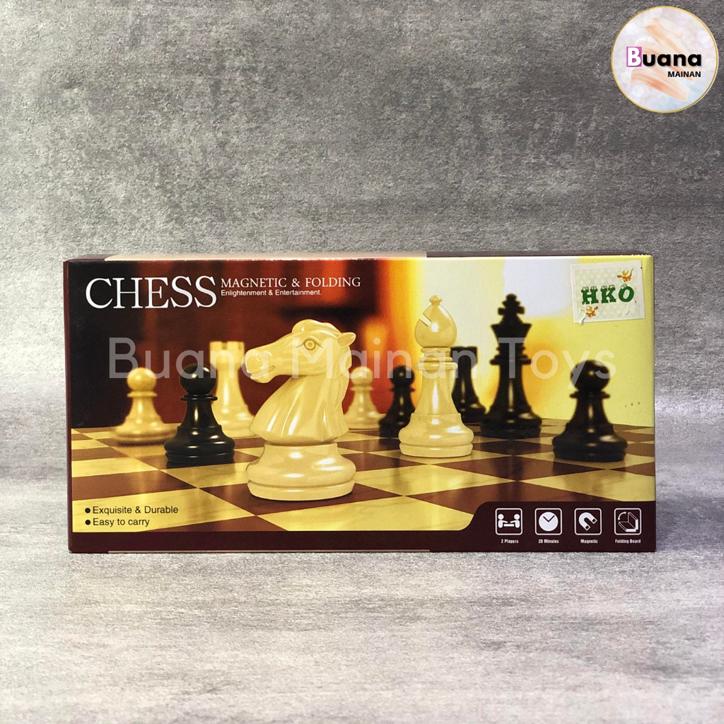 BOARD GAME CHESS PAPAN CATUR MAGNET MAINAN EDUKASI ANAK MAGNETIC FOLD