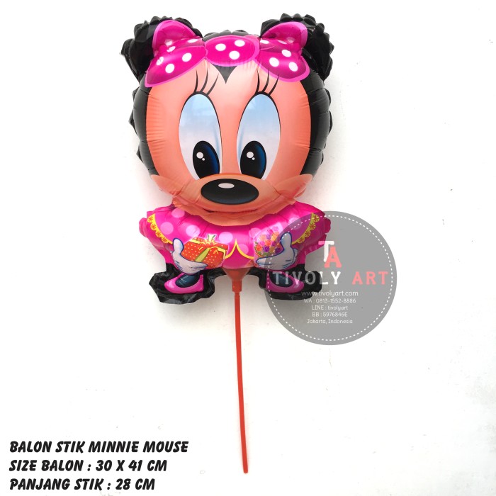 Balon Stik Minnie Mouse / Balon Stik / Balon Karakter Termurah