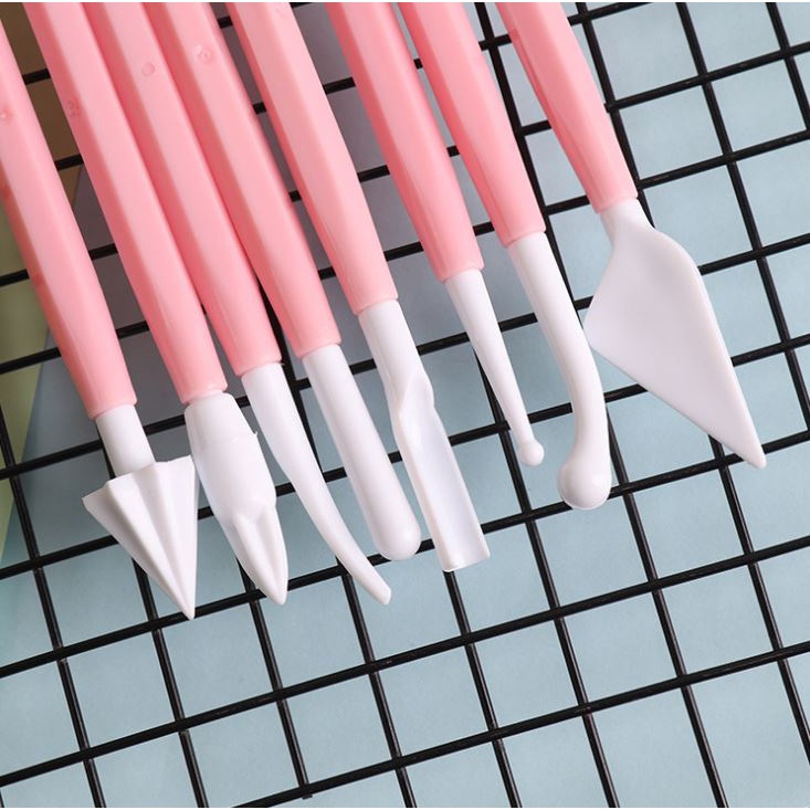 Fondant Carving Set 8 Modelling Alat Dekorasi Kue Clay Fondant Tools Peralatan Dapur Berkualitas Termurah-6