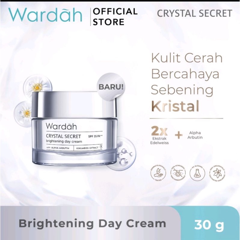 Wardah crystal secret Brightening Dy cream ( krim siang mencerahkan )