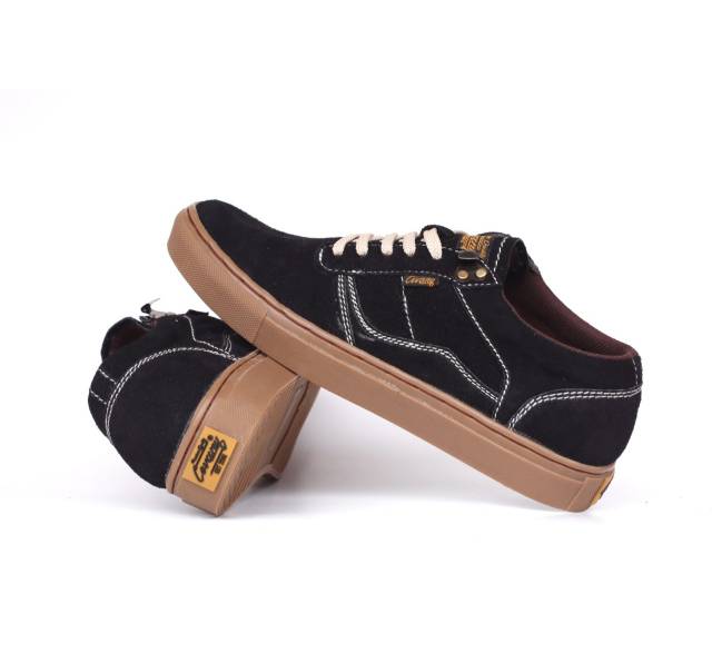 Sepatu Lokal Shoes Local Pride Cevany Gordon  Low Cut Black Gum