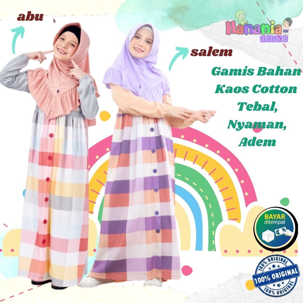 GAMIS ANAK PEREMPUAN REMAJA TANGGUNG PEREMPUAN  COUPLE TERBARU CASUAL SYAR'I BRANDED PREMIUM RAGGAKIDS RG 42