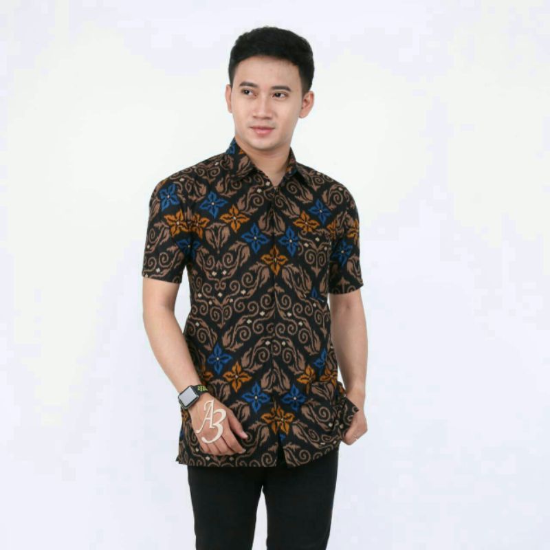 KEMEJA BATIK PRIA LENGAN PENDEK BIG SIZE JUMBO M.L.XL.XXL.3XL.4XL.5XL.6XL