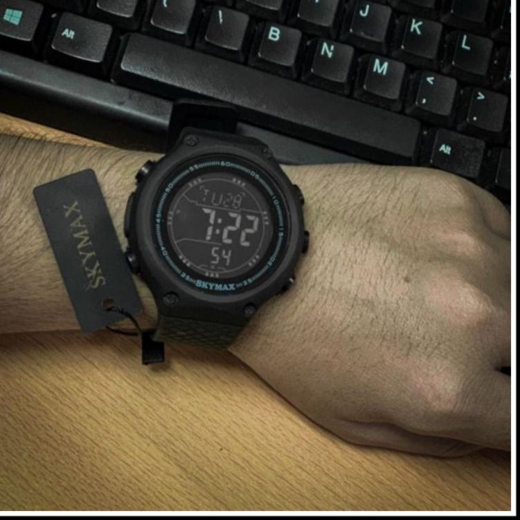 P40N Jam Tangan Pria Cowok Digital Skymax Anti Air 30 Meter Waterproof Keren Sport Sporty Branded St