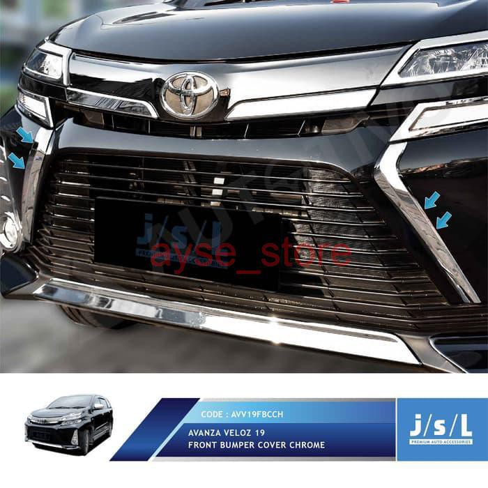 Aksesoris Jsl Lis Bumper Depan Avanza Veloz 2019 Front Bumper Cover Chrome Shopee Indonesia