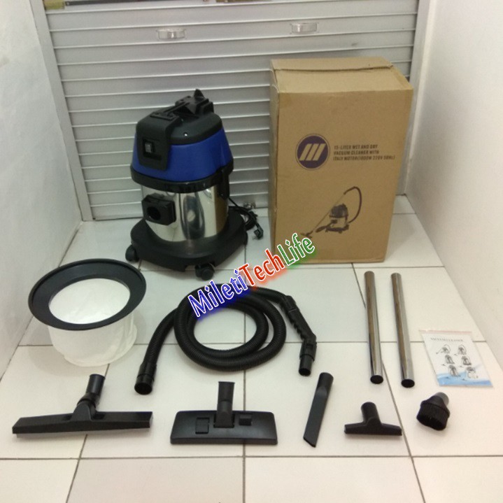 Vacuum Cleaner 15Liter Wet and Dry Heavy Duty Complete Accessories