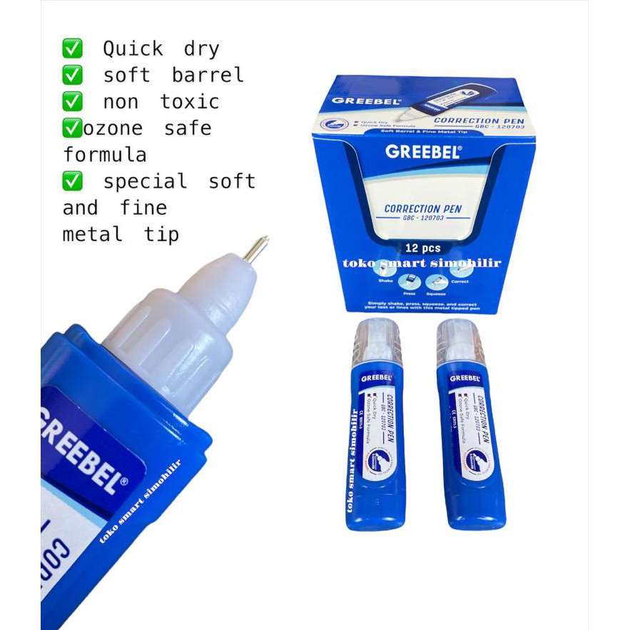 TIPE X GREEBEL BIRU / CORRECTION TAPE GREEBEL