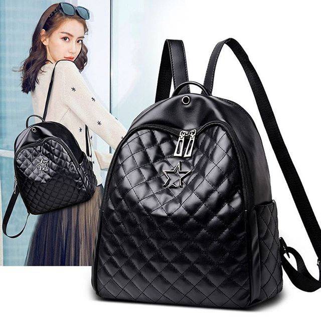 Tas gendong kulit premium/ tas gendong kulit hitam/tas gendong kecil elegant/tas batam premium murah