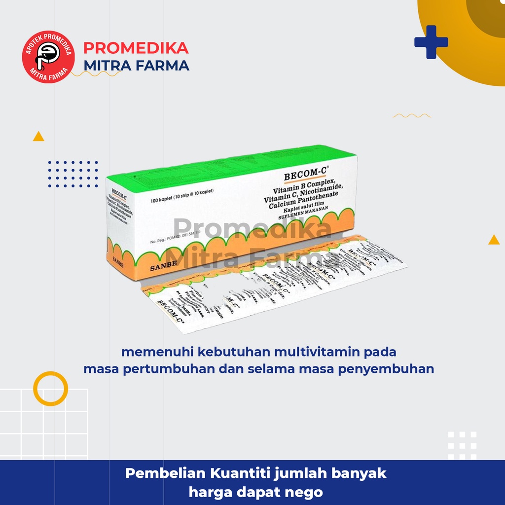 Becom C Tablet / Strip / Multivitamin Daya Tahan Tubuh