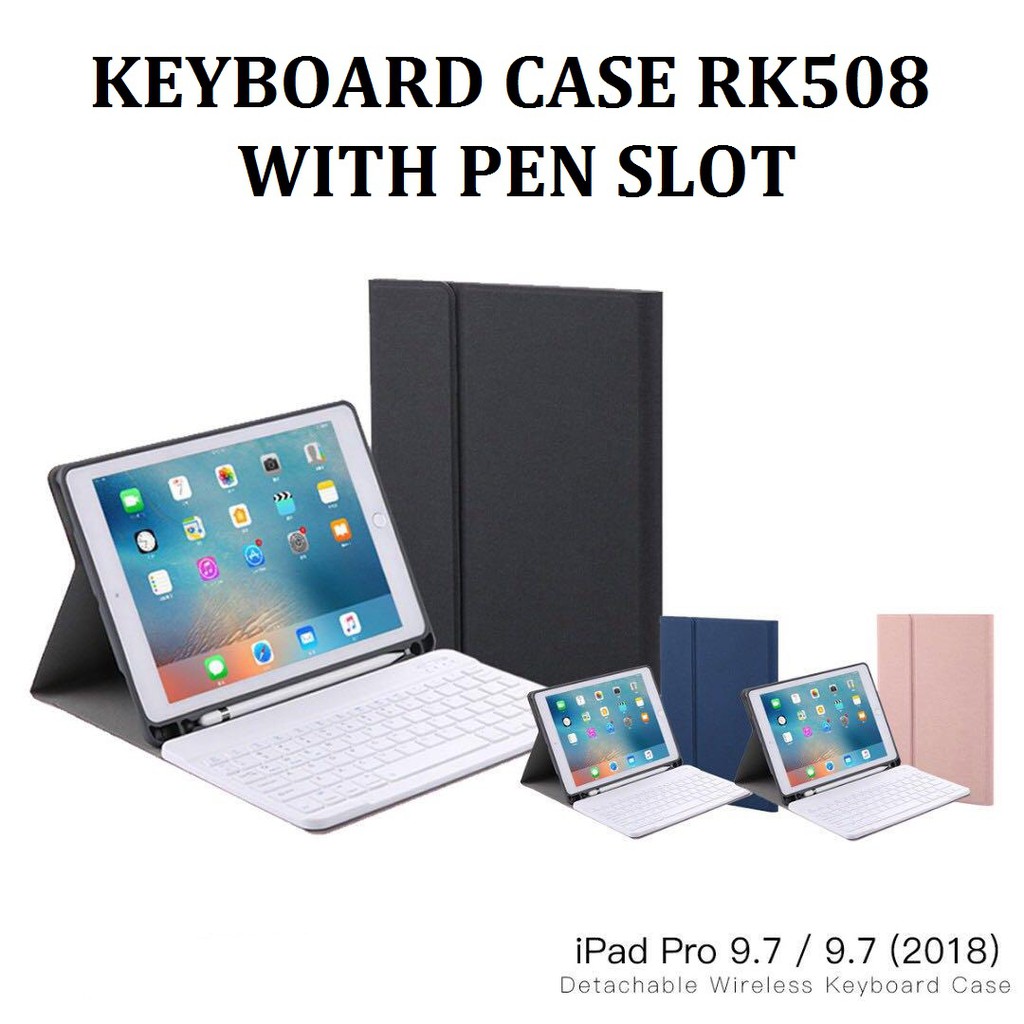 SMART KEYBOARD IPAD AIR/AIR2 NEW IPAD/PRO 9.7 PEN SLOT PREMIUM CASE