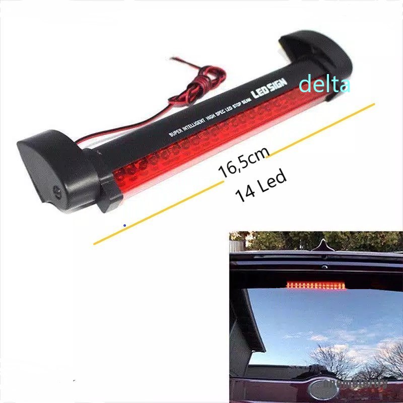 Lampu Rem /Stop Belakang 3Rd 24-LED, 32-LED Warna Merah semua mobil 12V