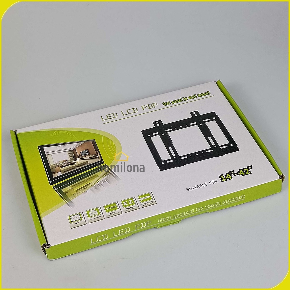 Bracket TV 14-42 Inch Adjustable Left Right 0.8mm Thick 200 x 200 Pitch 2.5cm CNSD B25 Black