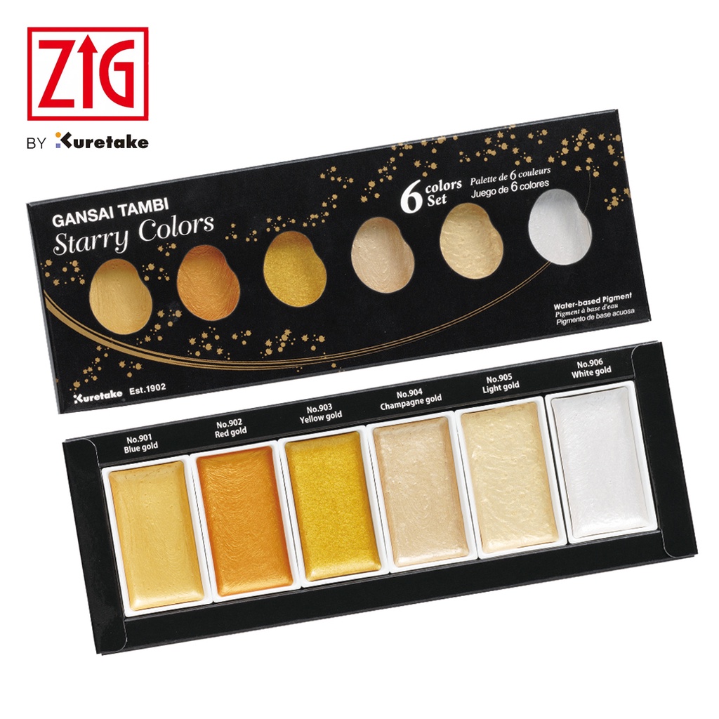 

ZIG KURETAKE Gansai Tambi Starry Set 6 Colors MC20SC/6V