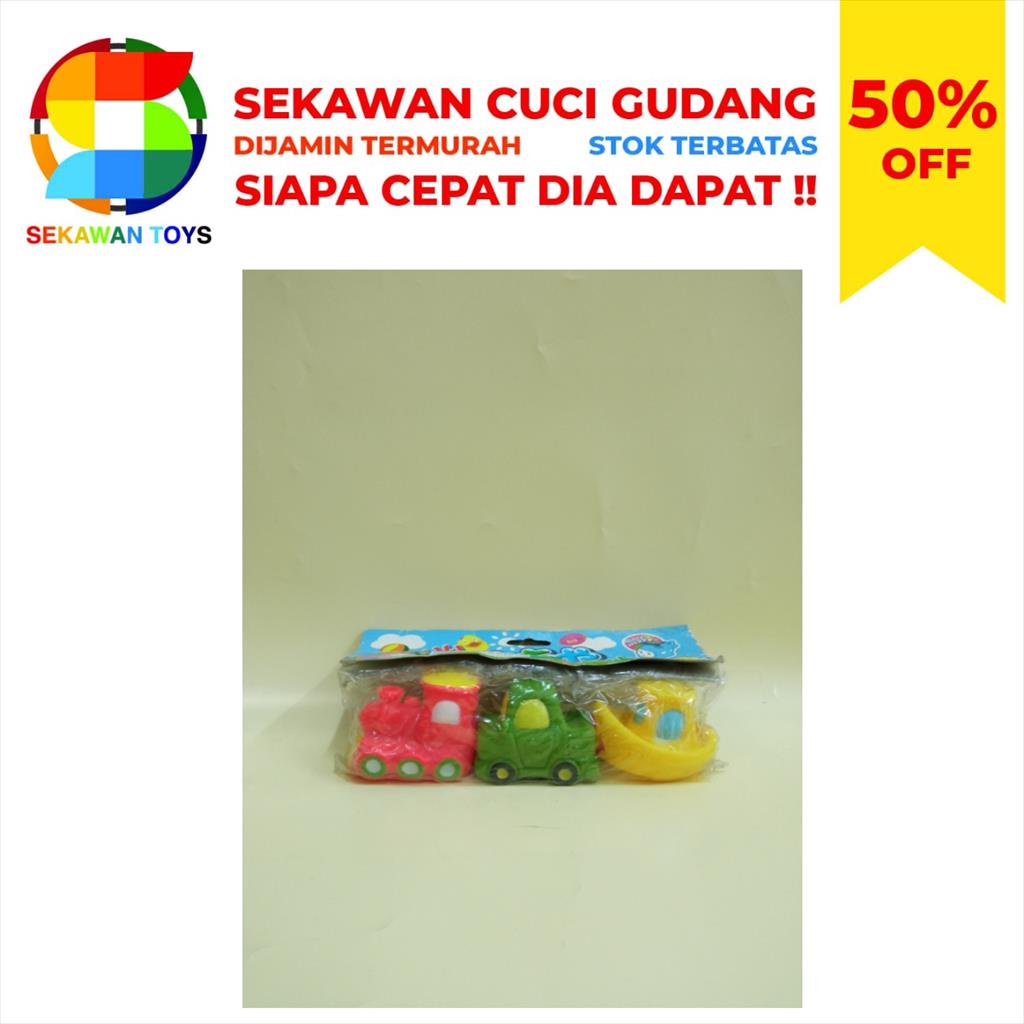 Mainan Anak/Vinyl Karet  Transportasi 3 Pc SEKAWAN SALE 22