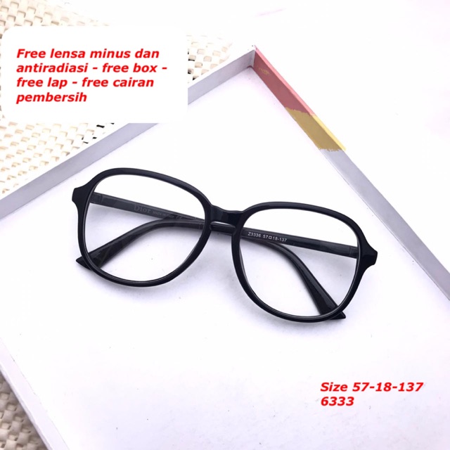 PAKET KACAMATA LENSA MINUS anti radiasi pria wanita 6333