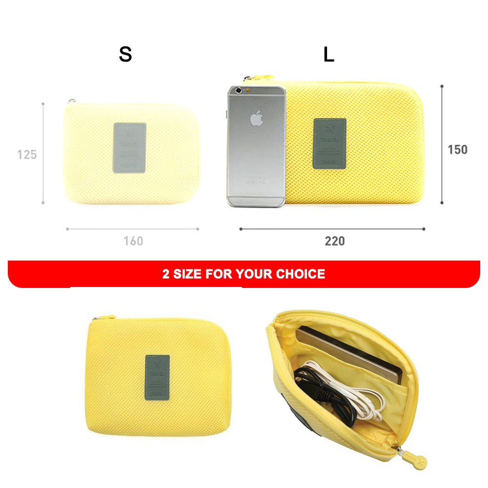 Dompet Tas Charger OR 81-01 Kabel Power Bank Multifungsi / Cable Poch Travel Multifungsi Big