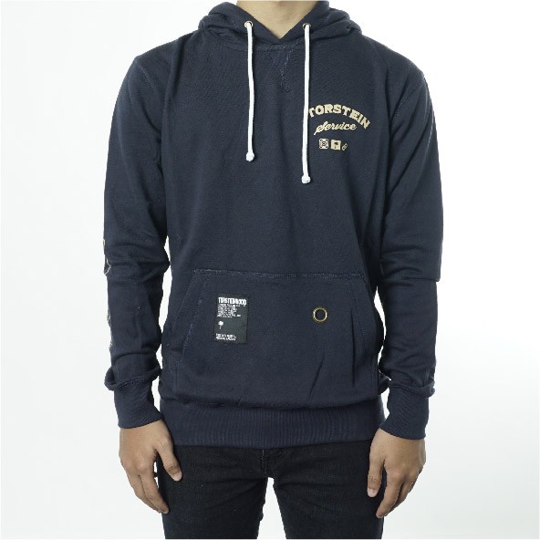 Jaket Hoodie Torstein Pria "Service Hood" Navy