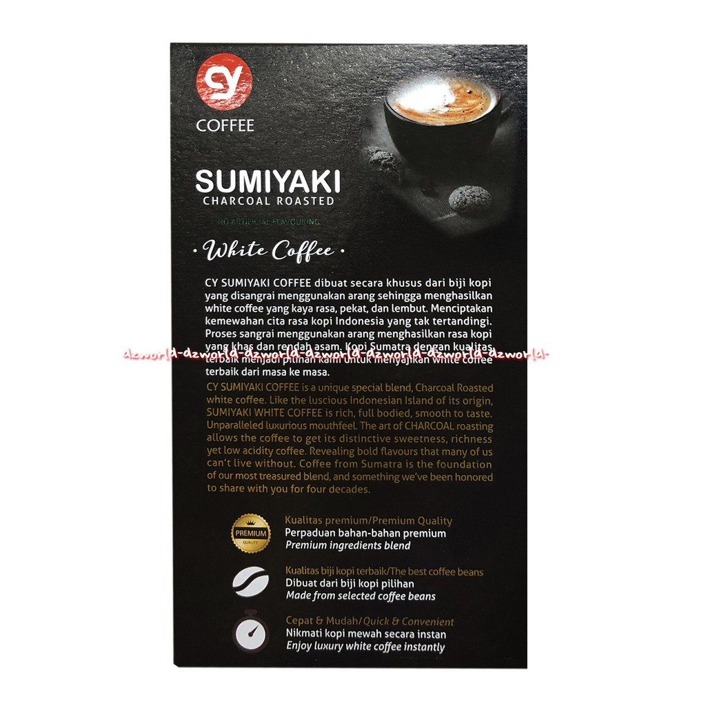 Cy Sumiyaki Charcoal Roasted White Coffee Classic 3in1 10sachets