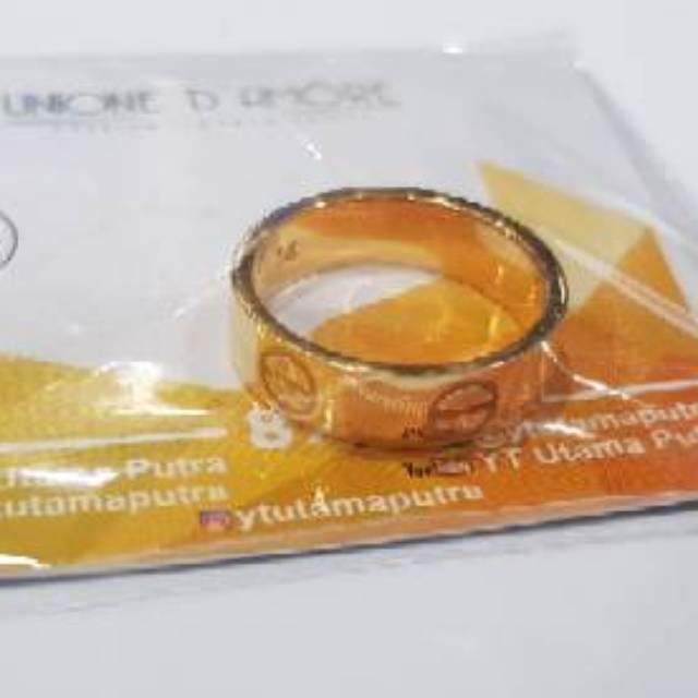 new stock.....cincin love cartie emas asli kadar 875