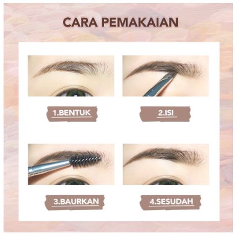 Y.O.U Colorland Art Shaping Brow Pomade | Natural | Tahan Lama | Waterproof