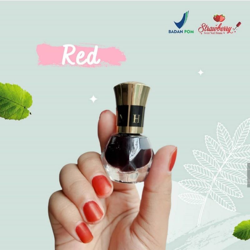 Strawberry Nail Henna 5ml Henna Praktis BPOM