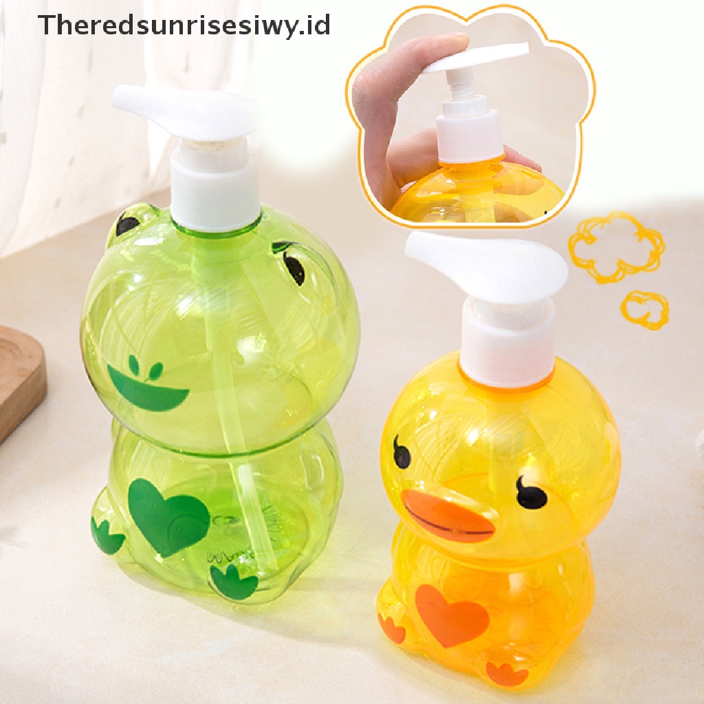 # Alat Rumah Tangga # Botol Dispenser Sabun Kosong Portabel Bentuk Hewan Katak Bebek Lucu Ukuran 250ml