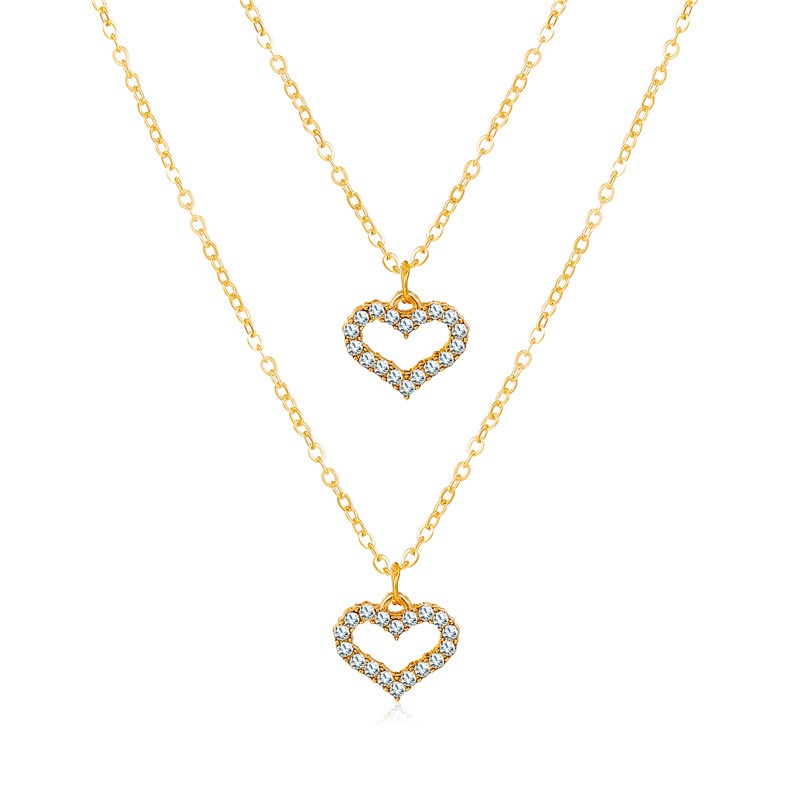 ➰CKK➰K26 Kalung 2 Bandul Untuk Wanita / Kalung Liontin Love Korean Fashion Wanita Import