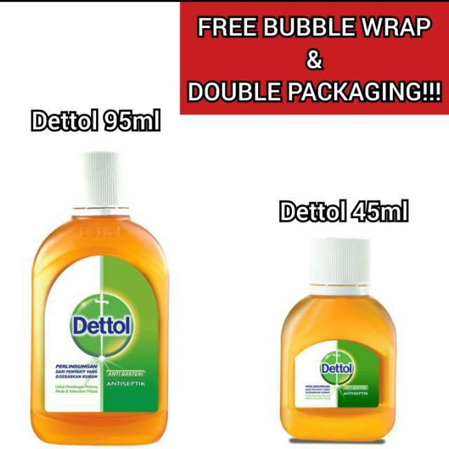 Dettol Cair 95ml Antiseptic Sanitizer Liquid Antiseptik Detol 95ml