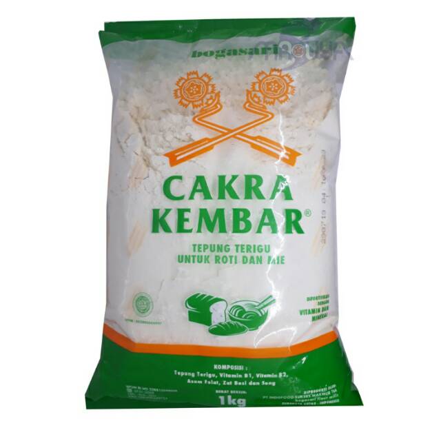 

Bogasari Tepung Terigu Cakra Kembar Tepung Terigu Roti Dan Mie 1Kg - E168