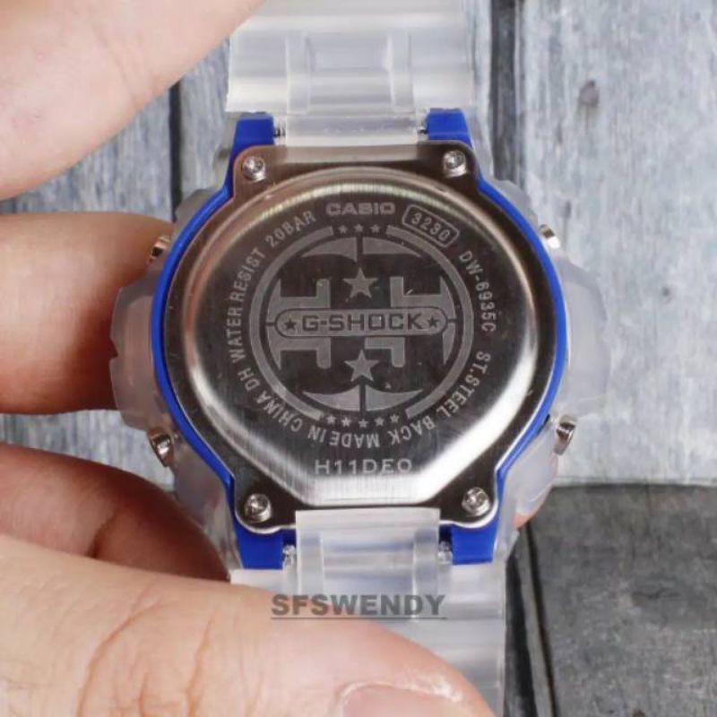 MURAH ABIS GAN BISA (COD) JAM TANGAN WANITA G-SHOCK GS DW 6900 Tali Transparan