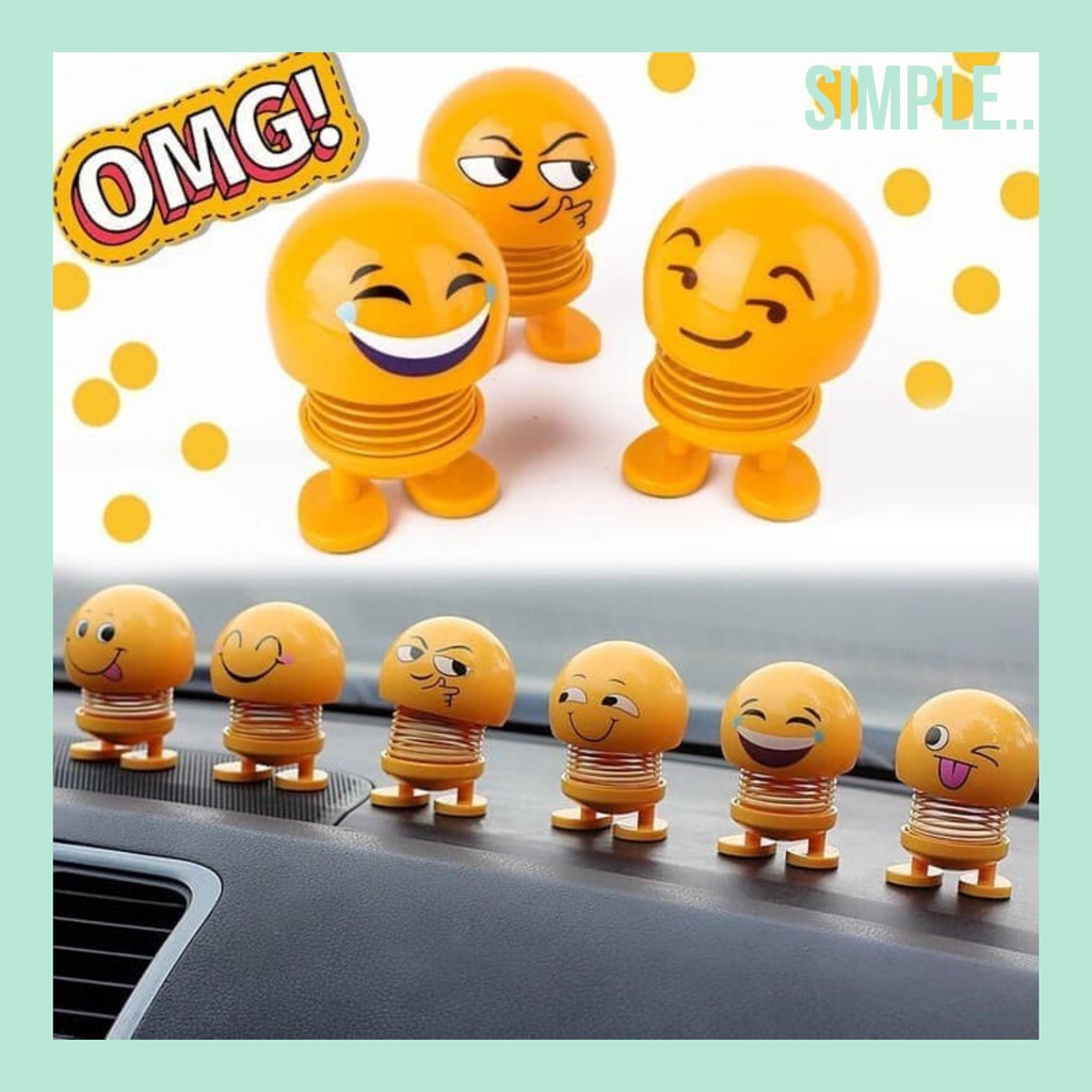 Boneka Emoji emotion Per Goyang Kepala Emoticon Springdoll Toys