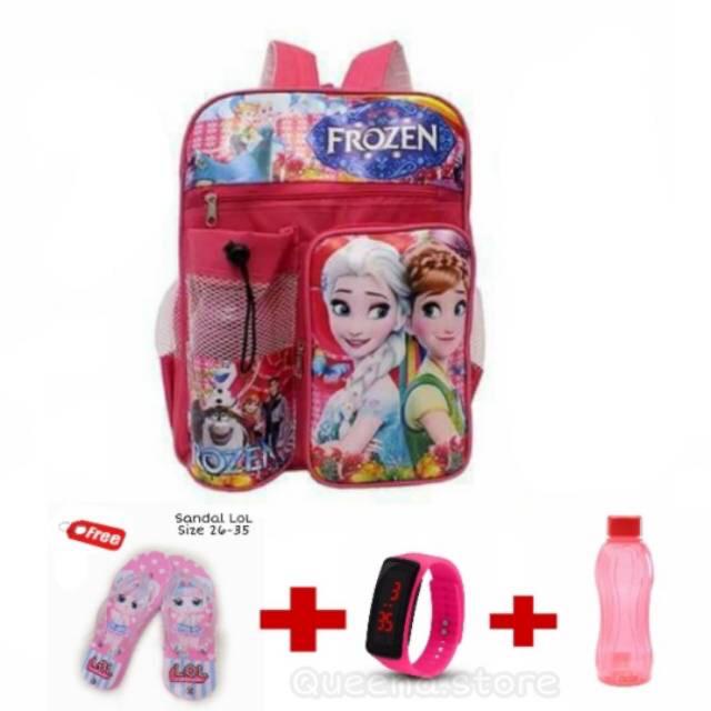 NEW TAS ANAK RANSEL 4IN1 BOTOL DAPAT BONUS / TAS SEKOLAH LUCU / TAS ANAK KARAKTER GRATIS BOTTLE