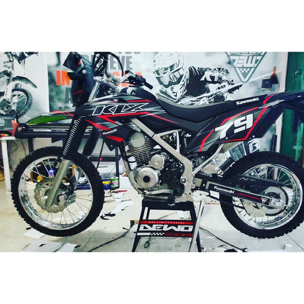 decal klx bf keren decal klx bf simpel decal klx bf gold decal klx supermoto