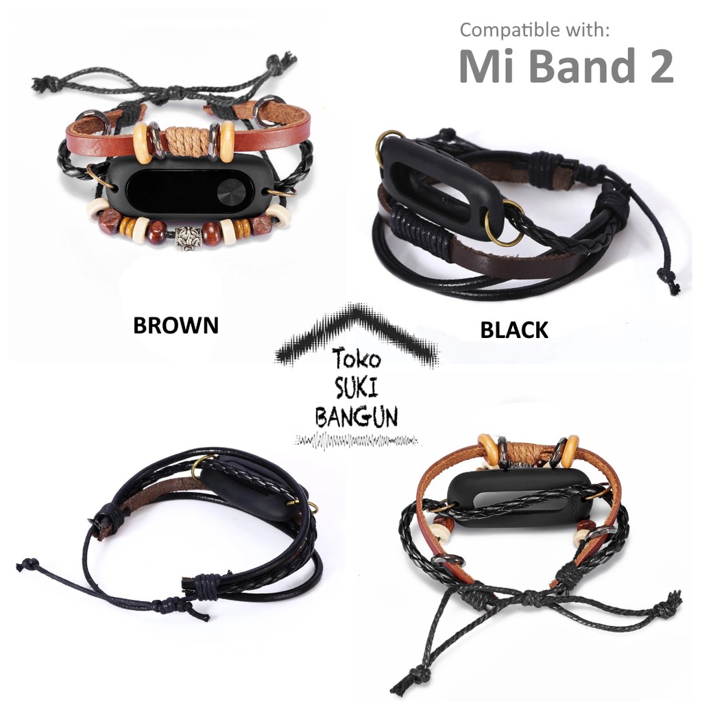 TALI JAM Xiaomi Mi Band 2 Kulit Leather BOHEMIA Watch Strap Band