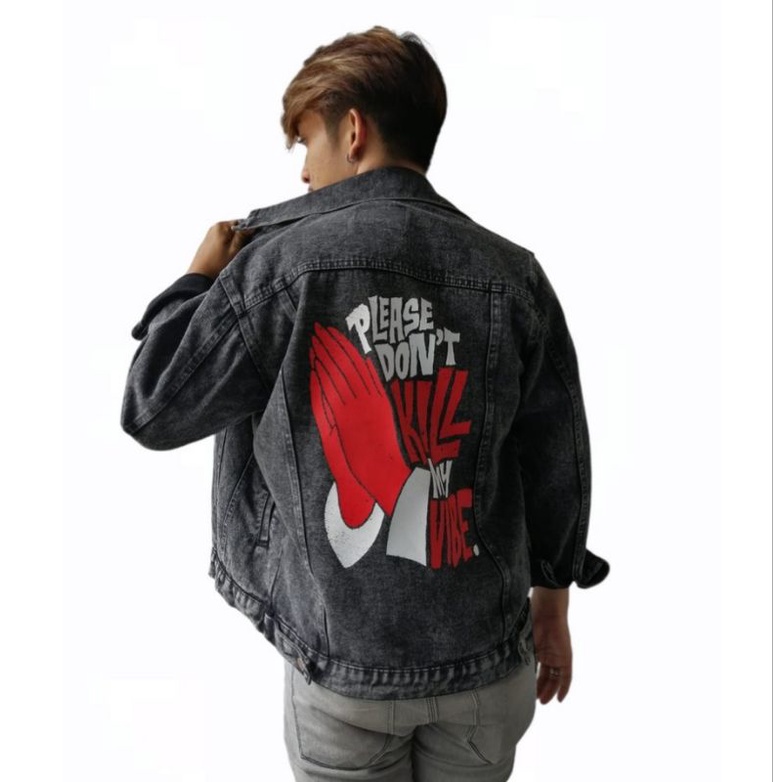 JAKET DENIM Keren / JAKET JEANS Pria Keren MURAH Kualitas Premium PATCH Sudah Terpasang (Bisa COD)-SB My Vibe