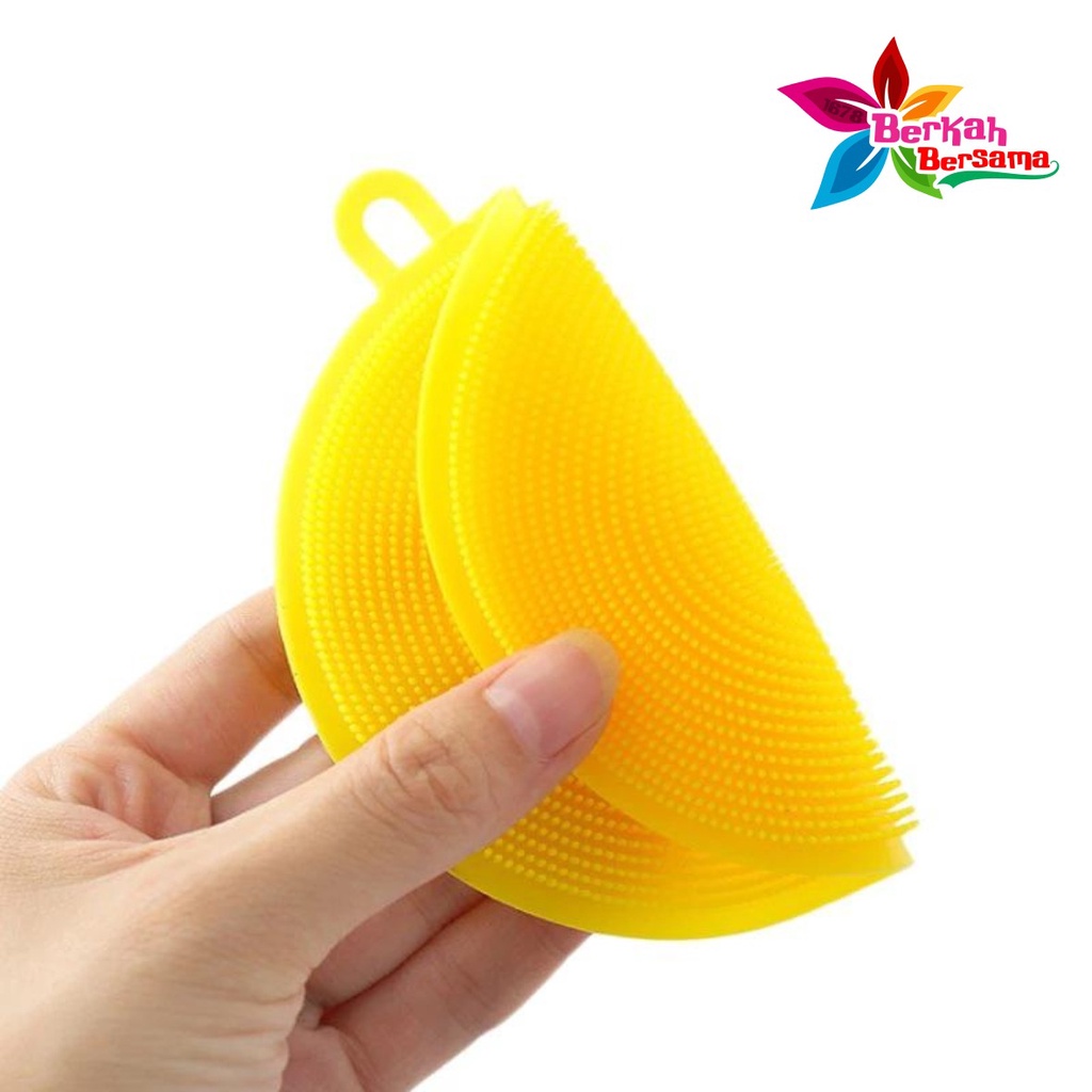 RT04 SPONS SPONGE SPON PENCUCI PIRING BULAT SILIKON SILICONE BRUSH SERBAGUNA FOOD GRADE BB5830