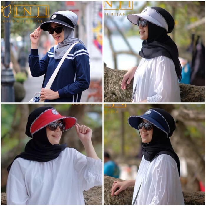 Topi Wanita - Topi Muslimah Inji Maxi - Topi Pantai - Topi Olahraga Limited