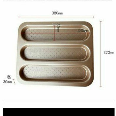 Suncity French Baguette Bake pan / loyang roti / non stick baking pan