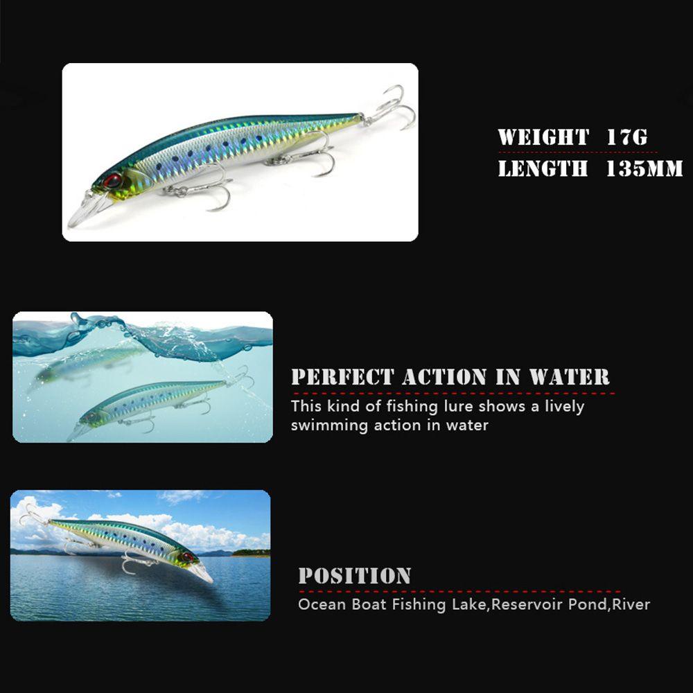 Umpan Ikan Kecil Pensil Nanas 12cm/17g Crankbaits Tackle Minnow Lures