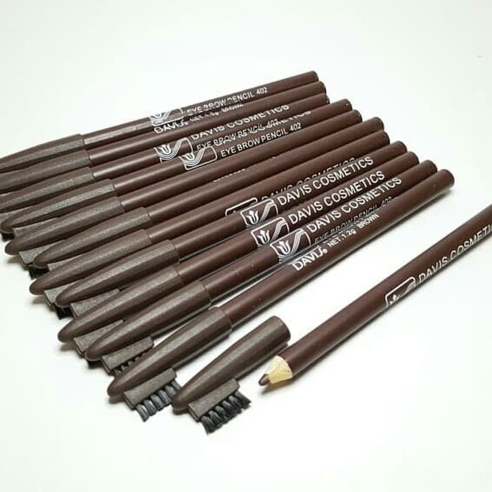 [12PCS] Pensil Alis Davis Sikat - BROWN