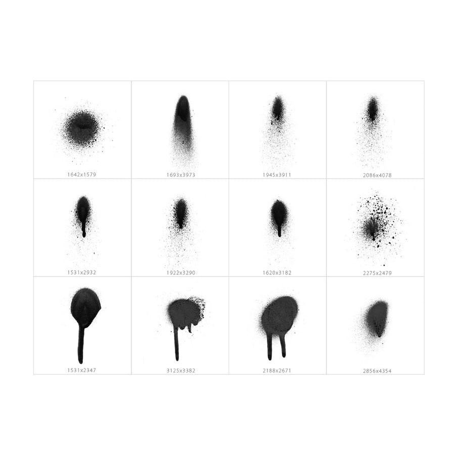 101 Spot Blob Spray - Photoshop Stamp Brushes